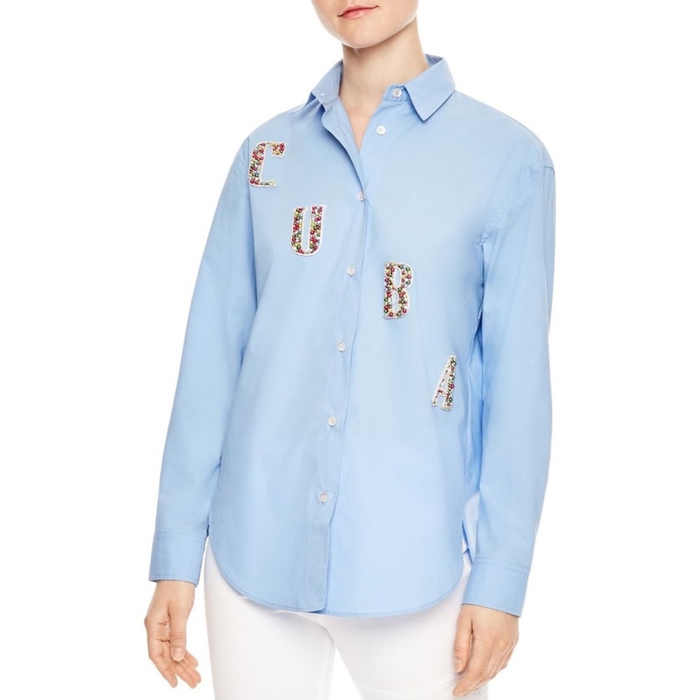 Sandro Paris Rosaria Button Down Shirt
